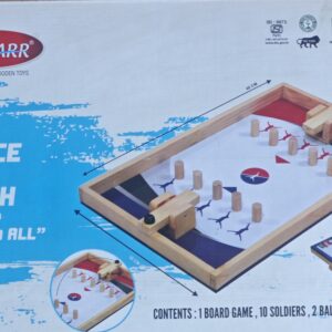 Simarr 2 in 1 Bounce & Smash Wooden Board Game with Whiteboard | Family Strategy Game | 2 Player | Age 5+