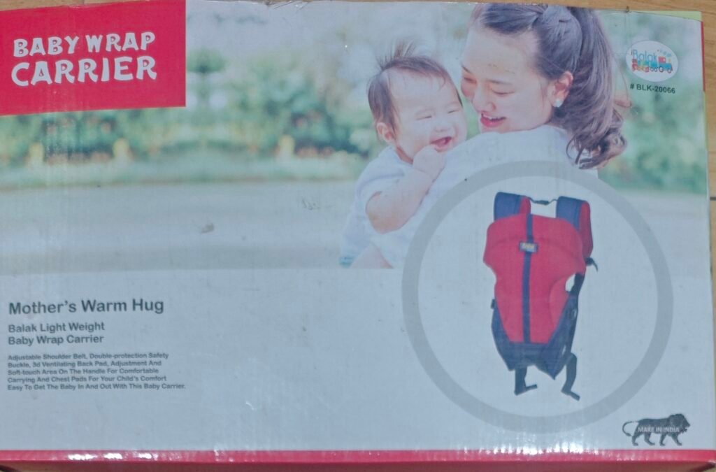Baby Wrap Carrier | Lightweight Adjustable Baby Carrier | Red & Black | Model BLK-20066