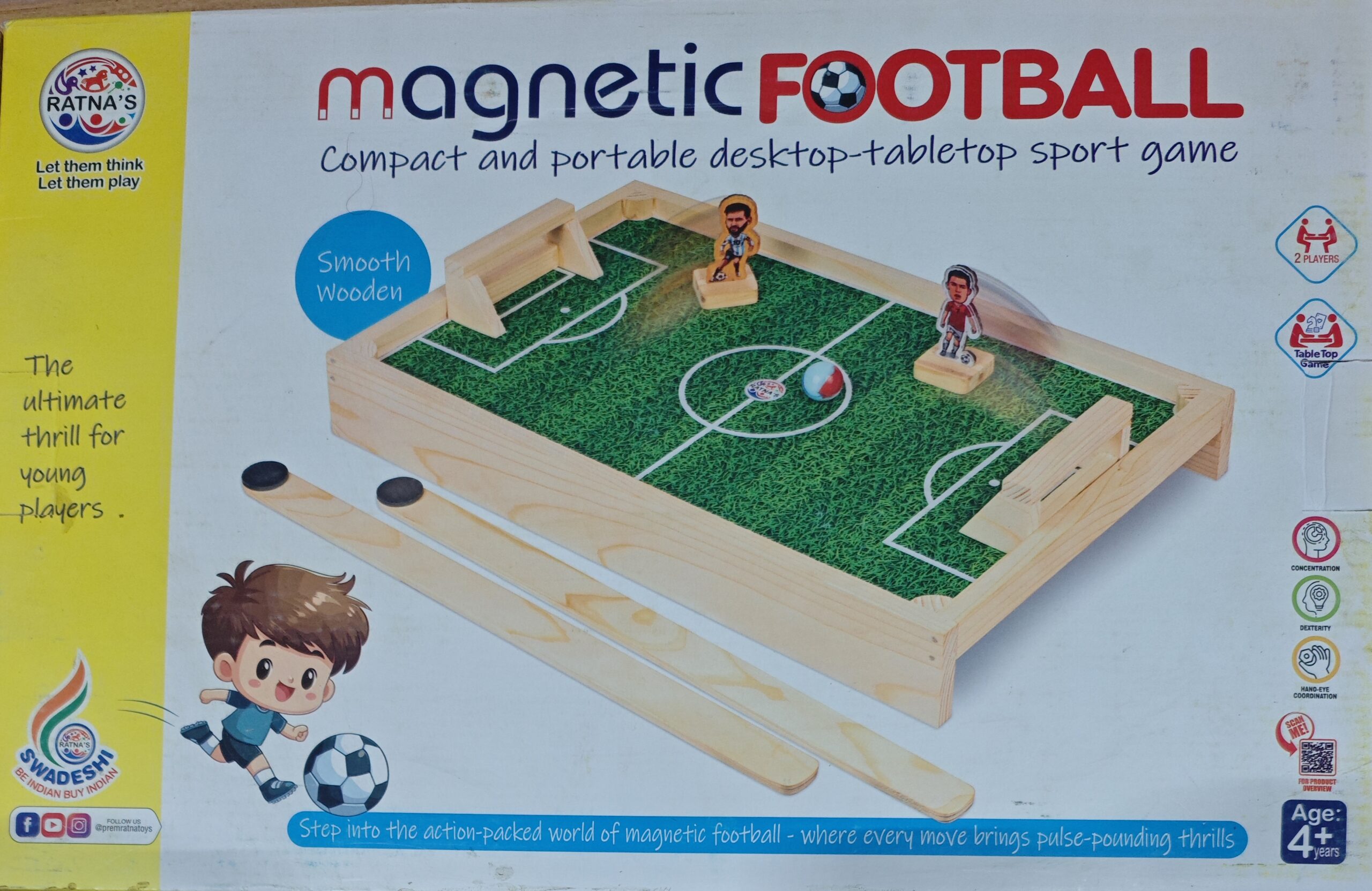 Magnetic Football – Wooden Tabletop Game