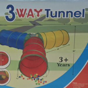 3-Way Kids Play Tunnel with 25 Balls | Pop-Up Crawl Tunnel | Indoor & Outdoor Play Tent (3+ Years)