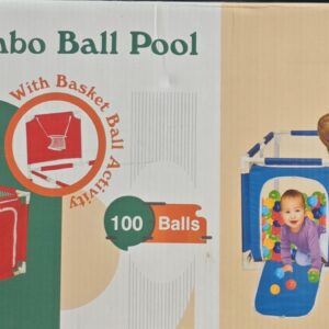 2 in 1 Jumbo Ball Pool with Basketball Activity (100 Balls)| available at APJ Toys Gurgaon