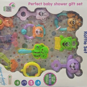 Bombino Rattle Set – 10 Pieces Baby Rattle Gift Set | Newborn & Infant Toys