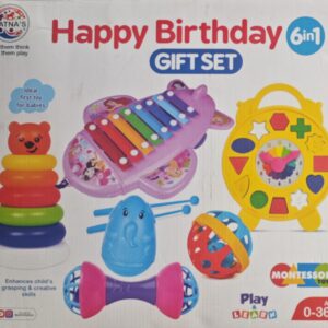 Ratna's Happy Birthday 6-in-1 Gift Set | Montessori Educational Toy Set for Babies (0-36 Months) |