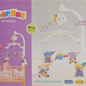Bear Hug Cot Mobile | Musical Rotating Baby Crib Mobile with Soft Teddy Toys (0+ Months)