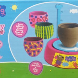 Peppa Pig Pottery Wheel for Kids | kriiddaank | 2-Speed Electric Pottery Making Kit with Clay & Paints | DIY Art & Craft Set | Age 8+
