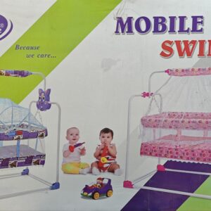 Honey Bee Mobile Swing for Babies with Mosquito Net & Storage Basket