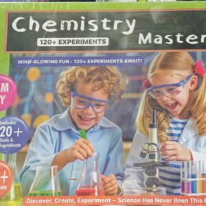 Play Craft Chemistry Mastery – 120+ Experiments | DIY STEM Educational Science Kit for Kids (Age 8+) | Chemistry Lab Set
