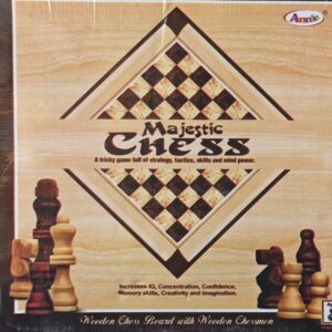 Annie Majestic Wooden Chess Set with Wooden Chessmen | Premium Strategy Board Game | Ages 8+