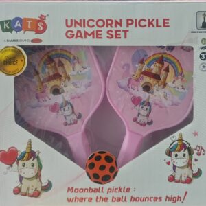 Simarr KATS Unicorn Pickle Game Set | 2 Pickle Rackets & Moon Ball | Outdoor Toy for Kids | APJ Toys